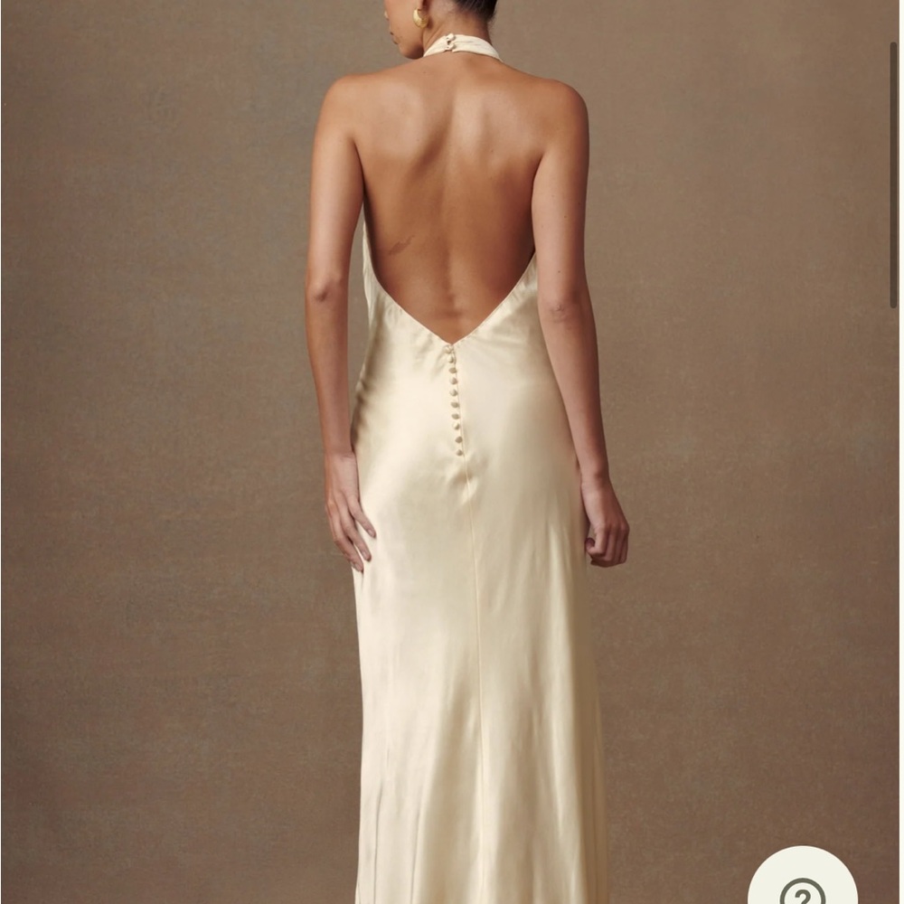 Meshki Cream Halter Maxi Dress - Picture 2 of 4